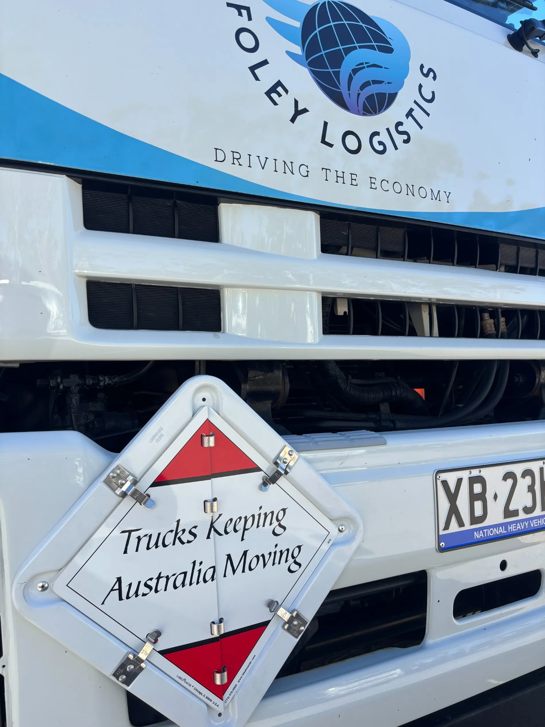Semi crane truck hire closed up